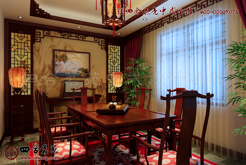 放松愜意源自?xún)?yōu)雅環(huán)境 四合院簡(jiǎn)單茶樓裝修設(shè)計(jì)茶室